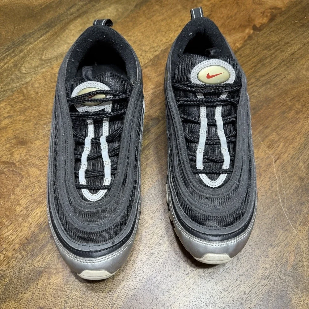 Nike Air Max 97 QS B-Sides Metallic Silver Black Size 10.5 Sneakers AT5458-001